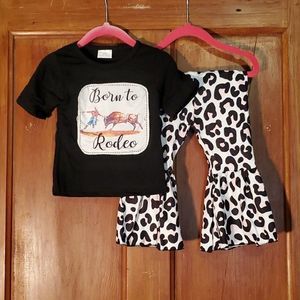 NEW "BORN TO RODEO" 2 PIECE SET